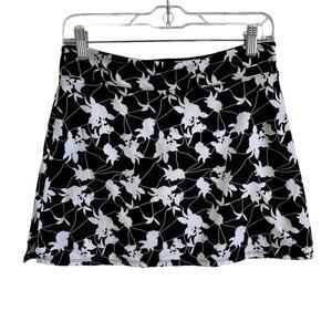 Tranquility women’s skort‎ small black white #floral